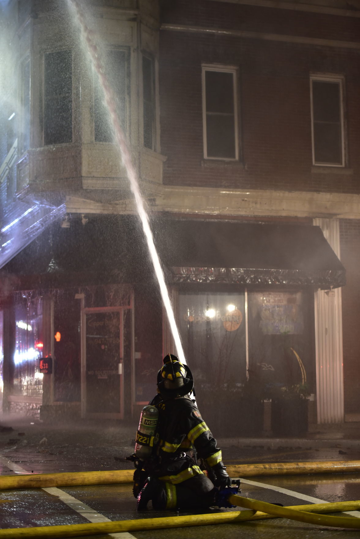 Crews battle fire at the Copper Penny